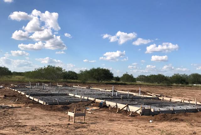 Formed slab ready for the foundation pour