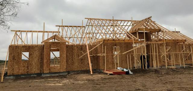 Home framed and decked